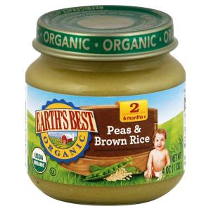 earth's Best - Peas Brown Rice