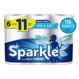 Sparkle - 6 Roll White Pick a Size Towels