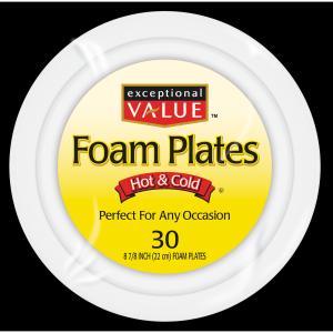 Exceptional Value - 8.875 in Foam Plates