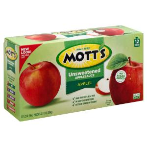 mott's - Applesauce Unsweet Pch 12pk
