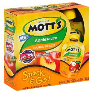 mott's - Snack go Mango Peach 4pk